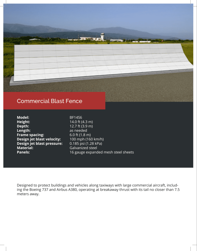 Photo on Google showing a commercial grade blast fence, with statistics, for search query 'blast fence'