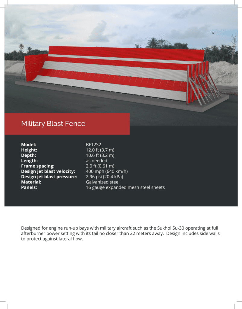 Photo on Google for showing a military blast fence, with statistics, for search query 'blast fence'