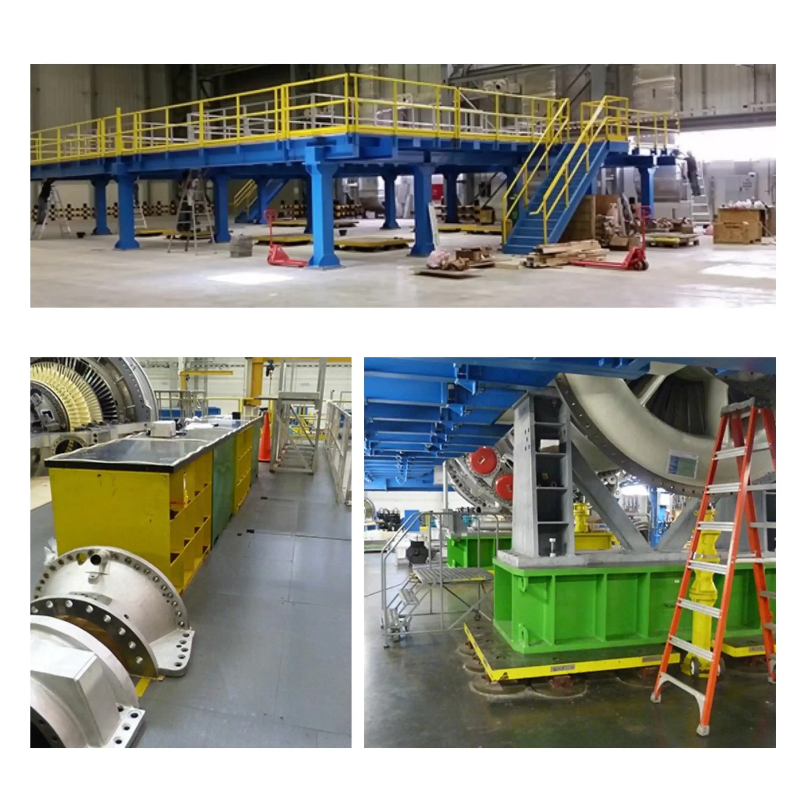 Custom platform designed by Unified Engineering for safe turbine manufacturing, for Google search query